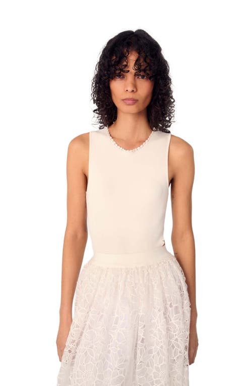 MAJE MAJE BACKLESS JEWELLERY NECK BODYSUIT