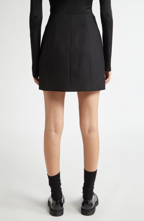 Eenk Button Wool Miniskirt In Black