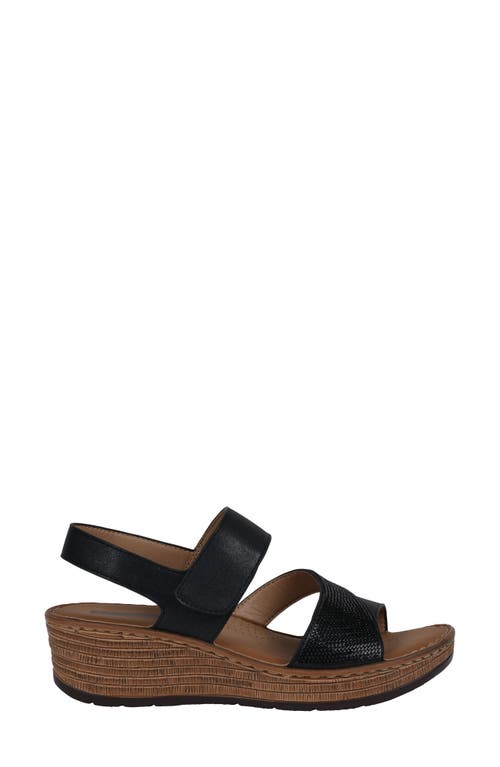 Gc Shoes Luxe Comfort Wedge Sandal In Black