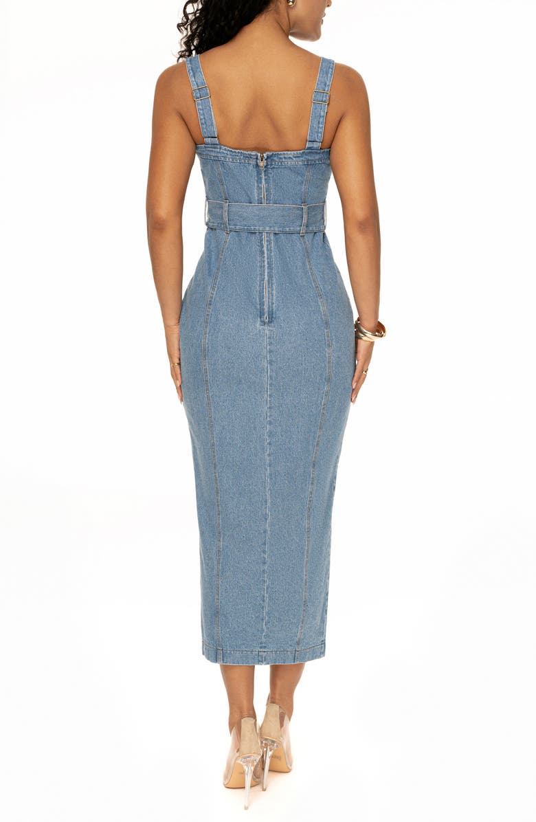 JLUXLABEL Celene Denim Maxi Dress, Alternate, color, 