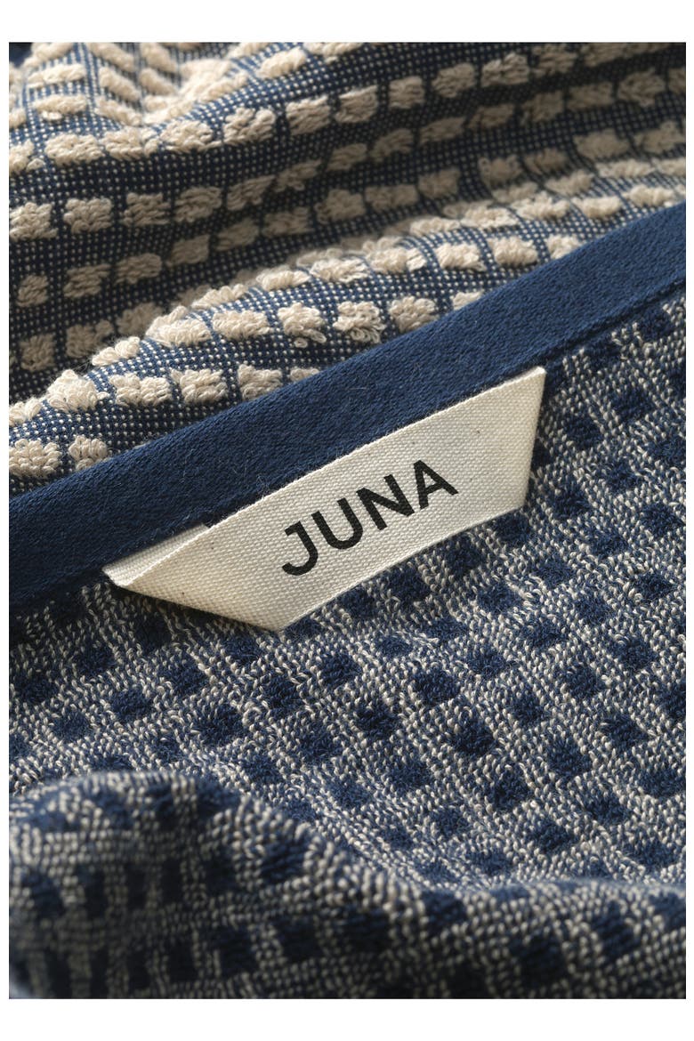JUNA Check Bath Sheet, Alternate, color, Dark Blue/Sand