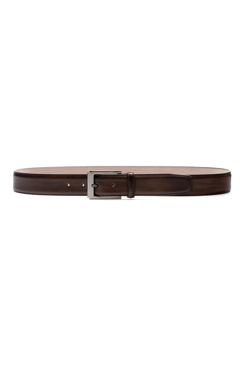 Vega Leather Belt, Main, color, TABACO