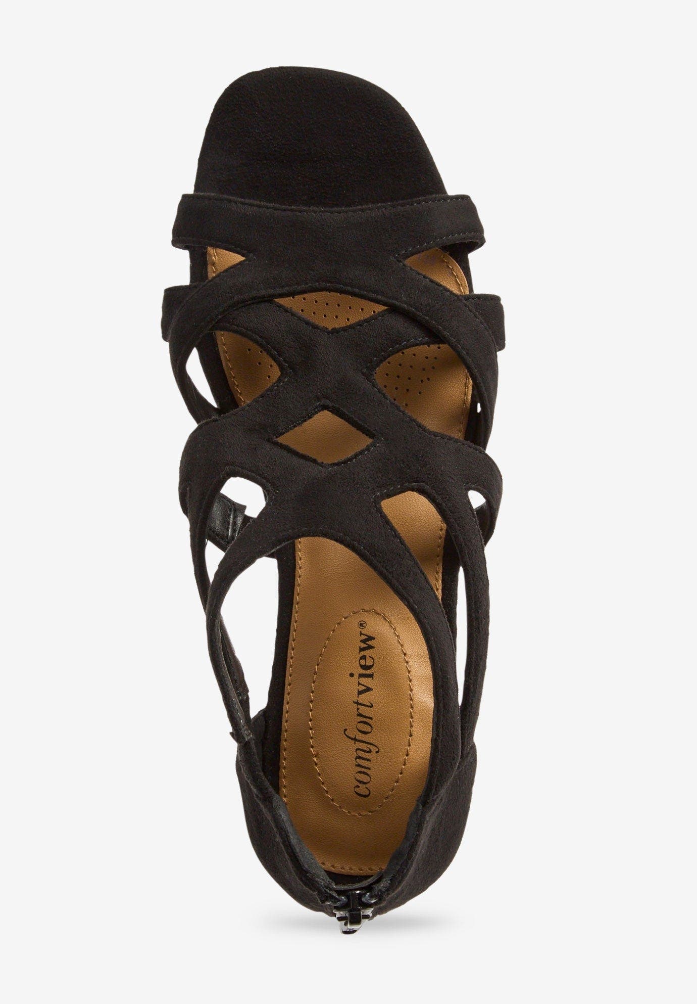 Comfortview The Lana Sandal, Alternate, color, Black