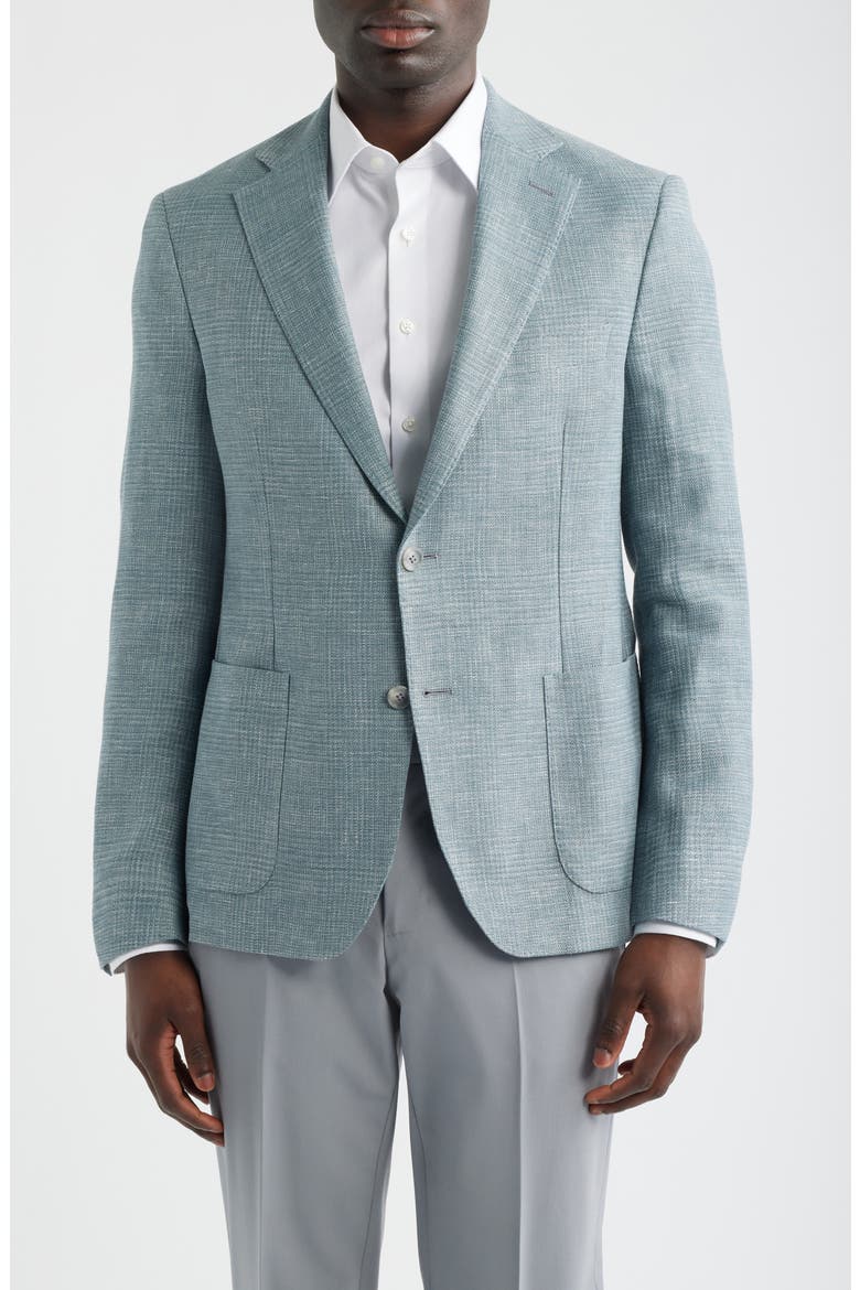 Relaxed Fit Icon Stretch Linen, Wool & Silk Sport Coat, Main, color, LIGHT BLUE