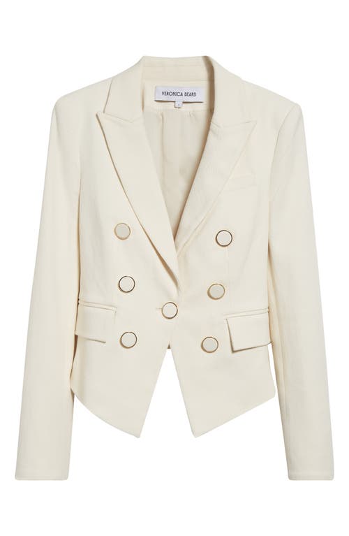 Veronica Beard Diego Stretch Cotton Dickey Jacket In Ecru