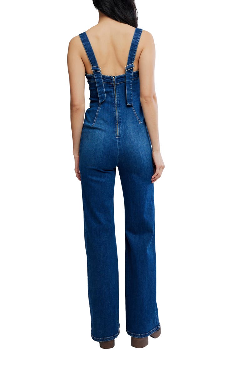 Free People Suns Out Denim Bootcut Jumpsuit, Alternate, color,