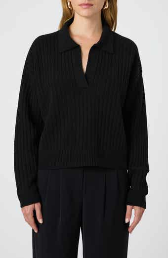 French Connection Vhari Rib Johnny Collar Sweater
