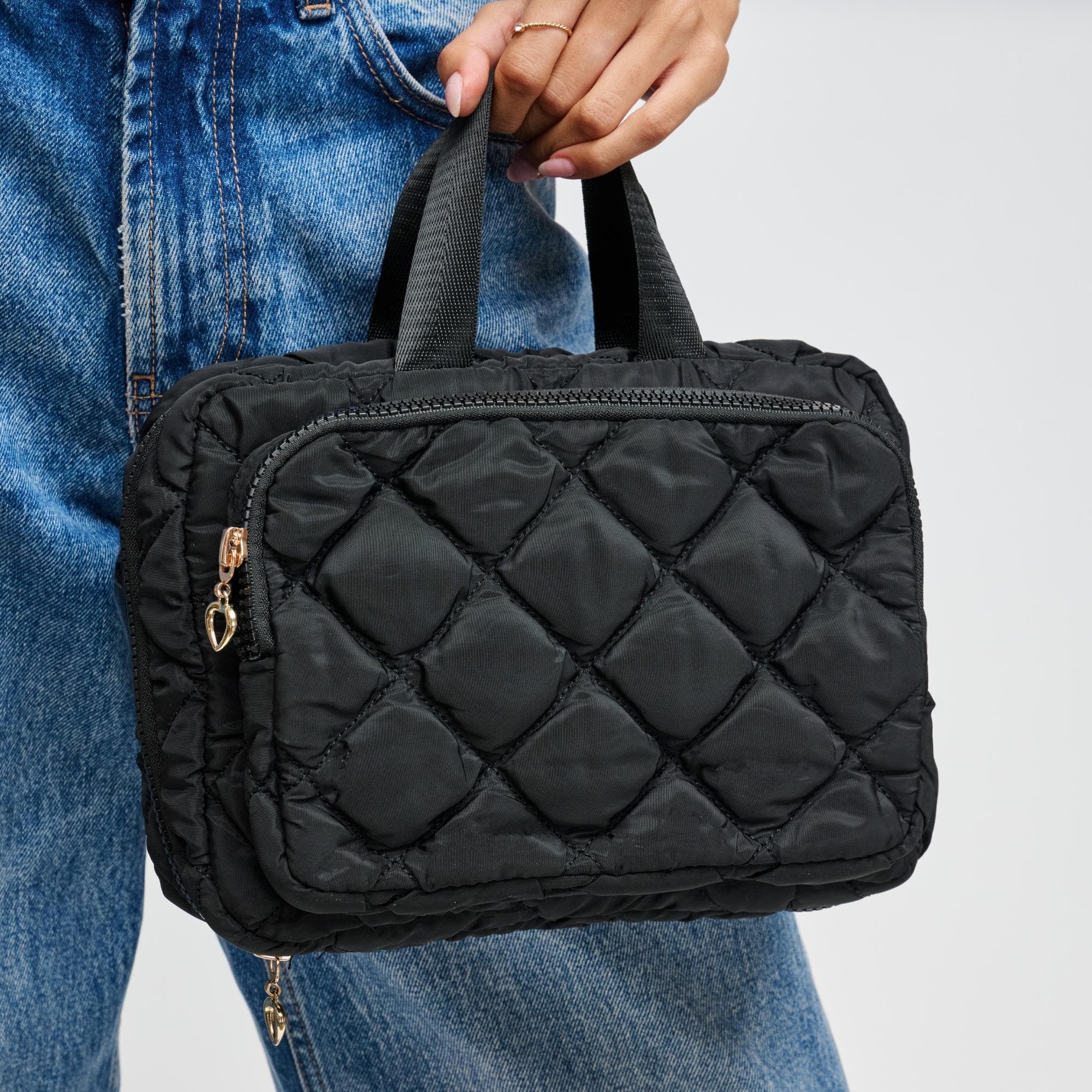 URBAN EXPRESSIONS HANDBAGS Cloud Cruiser Travel Organizer, Main, color, Black