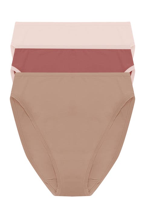 Bliss Bare Cotton High Cut Brief 3-Pack