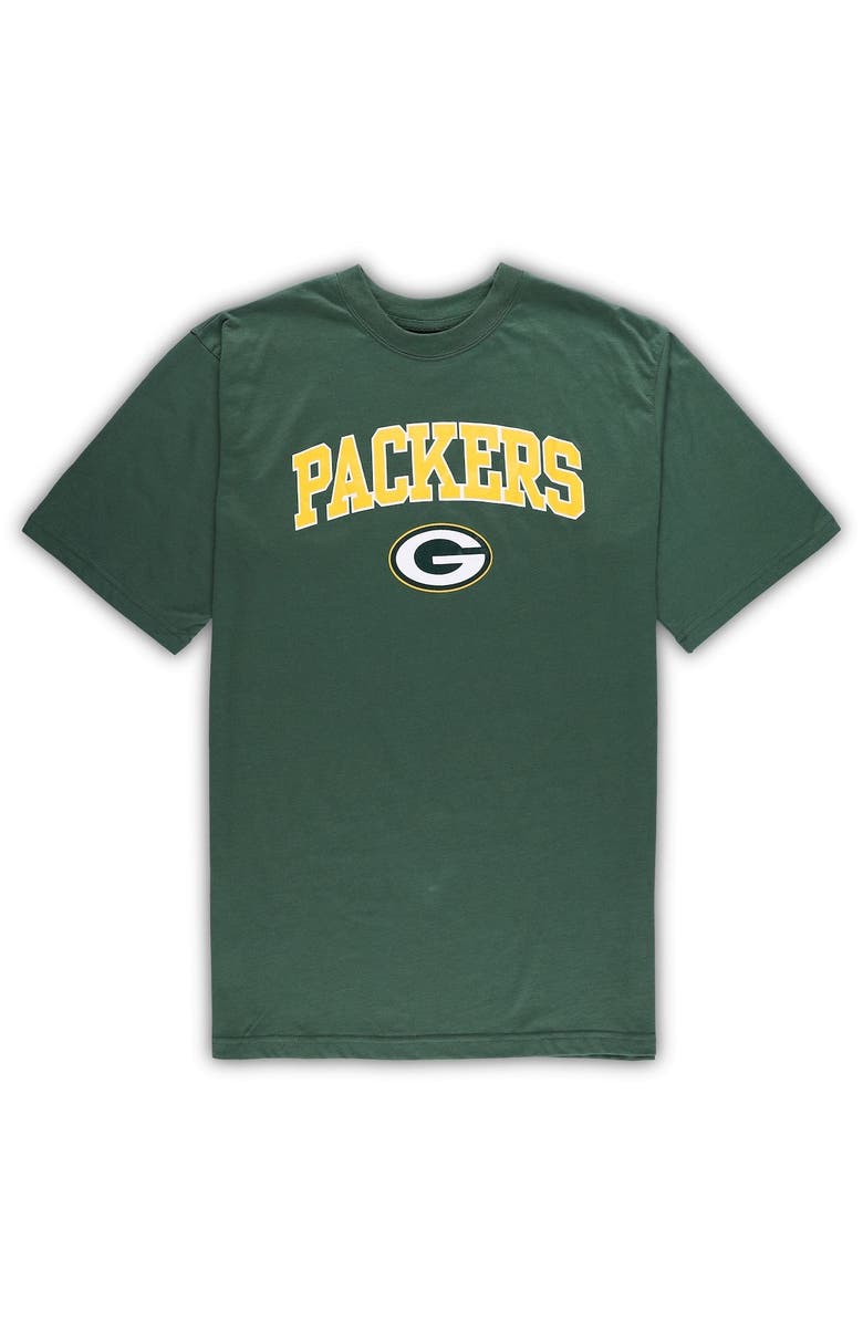 CONCEPTS SPORT Men's Concepts Sport Green/Heather Gray Green Bay Packers Big & Tall T-Shirt & Pants Sleep Set, Alternate, color,