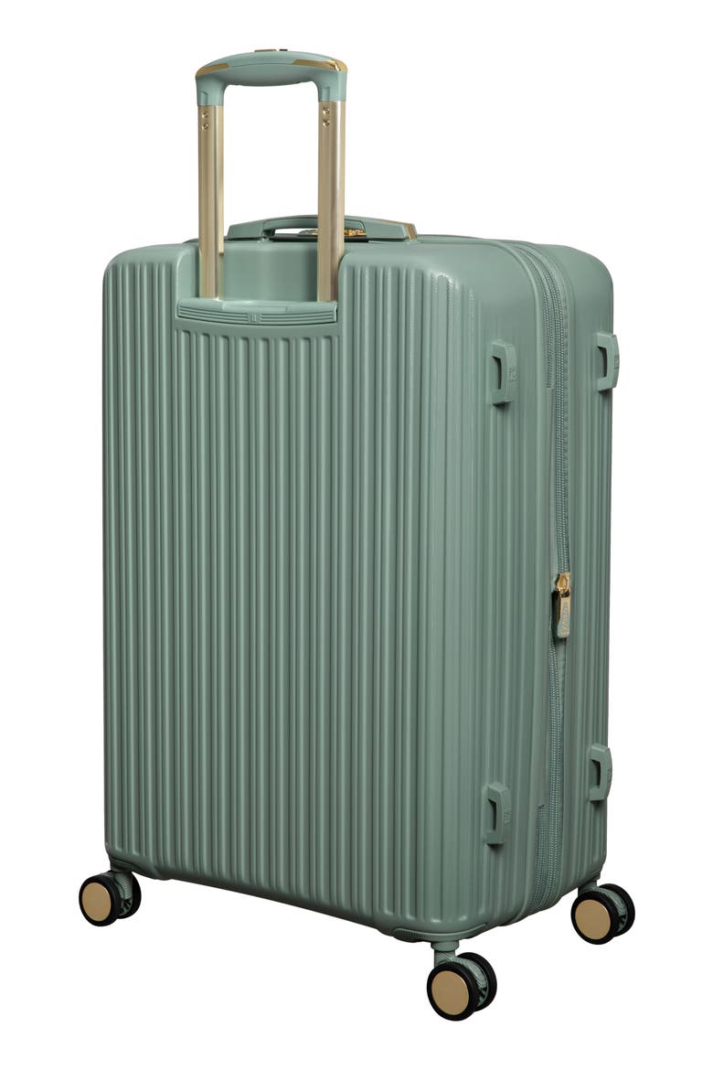 Luxuriant 31-Inch Hardside Checked Expandable Spinner, Alternate, color, ICEBERG GREEN