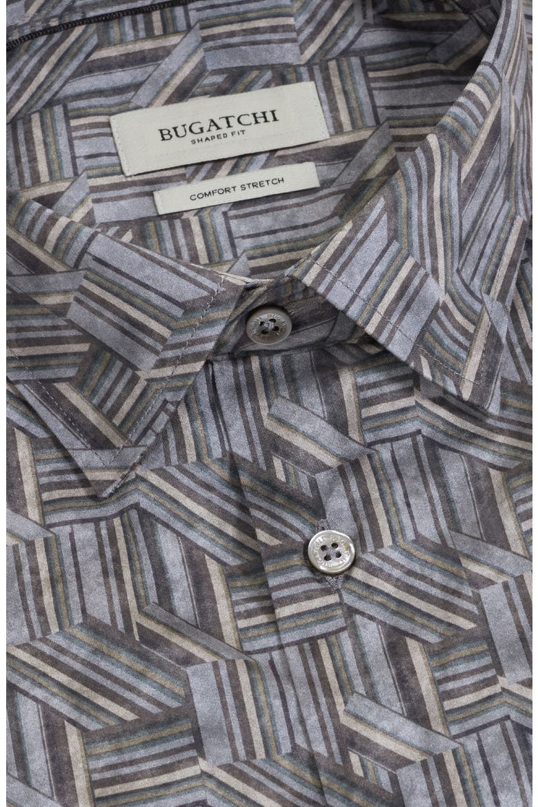 Julian Shaped Long Sleeve Button Up Shirt, Alternate, color, CEMENT
