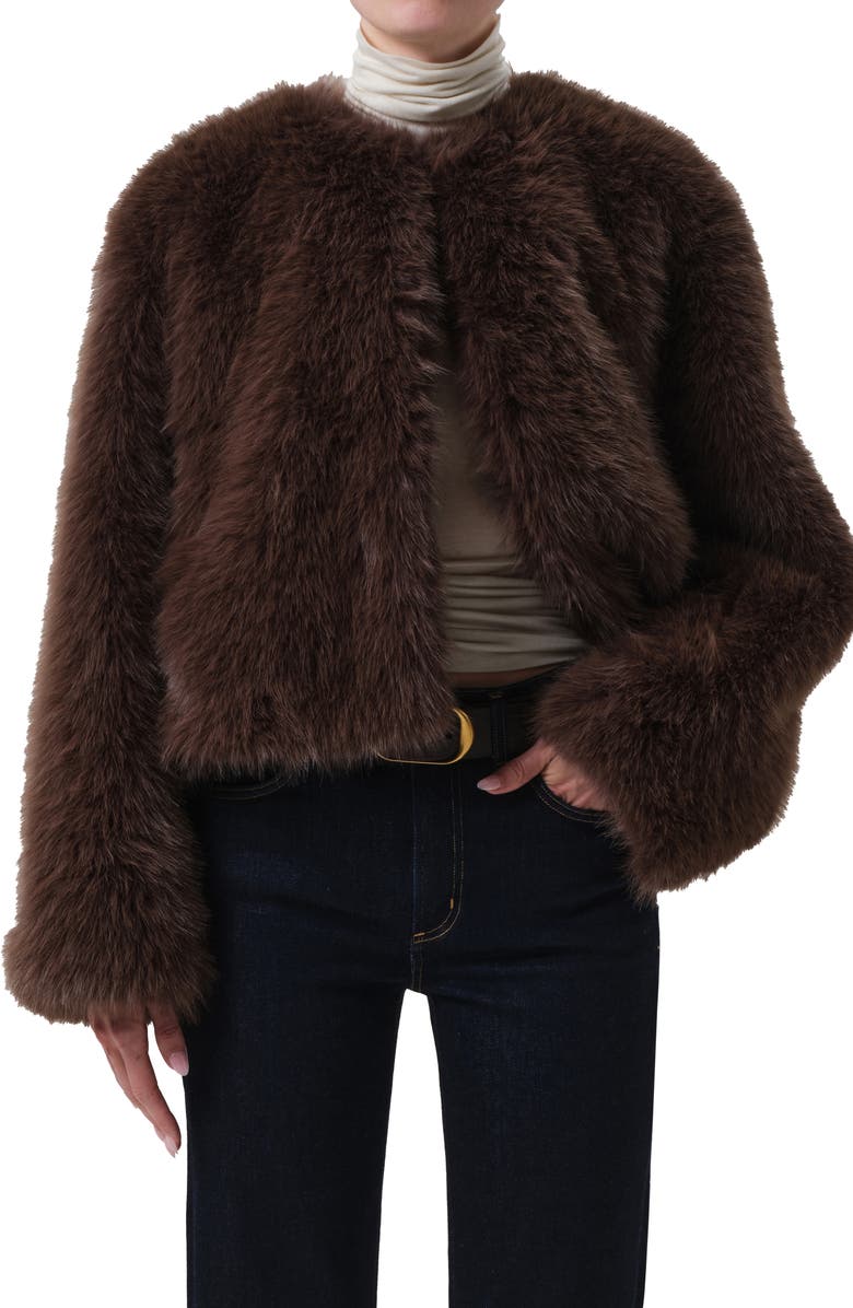 Citizens of Humanity Esme Faux Fur Jacket, Main, color, Honey Lt Brown