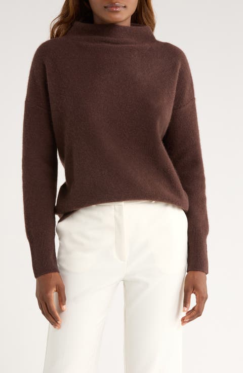 Boiled Cashmere Funnel Neck Pullover