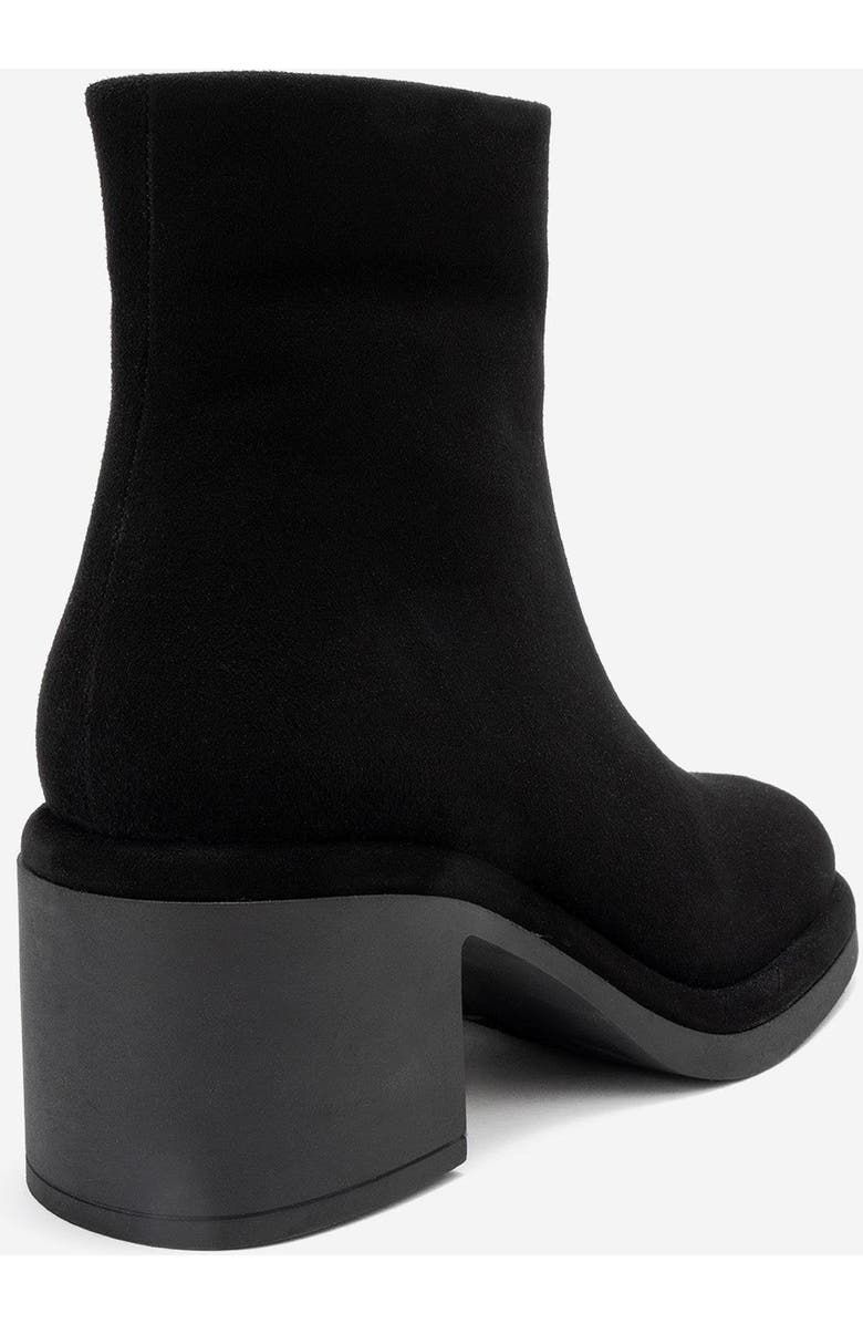 Forever & Always Shoes Junae Leather Block Heel Boot, Alternate, color, Black Suede