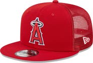 New Era Men's New Era Red Los Angeles Angels Team Color Trucker 9FIFTY Snapback Hat