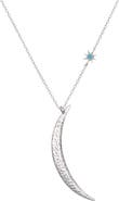 Satya Jewelry Illuminated Path Silver Moon Necklace