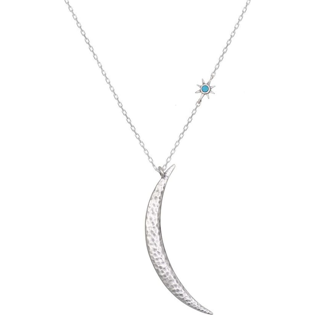 Satya Jewelry Illuminated Path Silver Moon Necklace