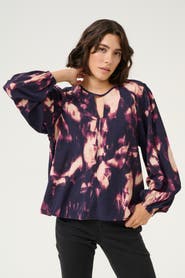 Kaffe Kadunora Cutout Neck Casual Fit Blouse