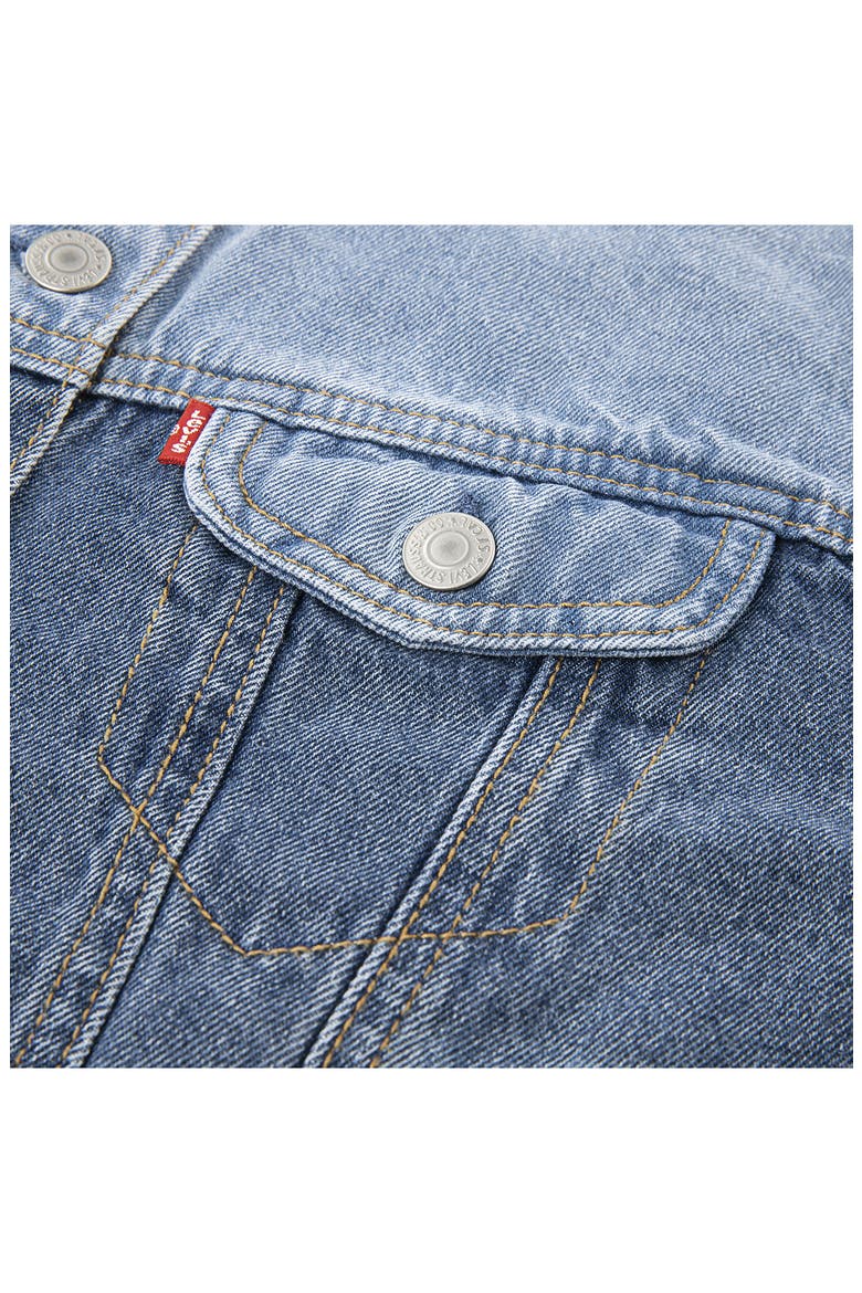 Kids' '90s Colorblock Denim Trucker Jacket, Alternate, color, RODEO
