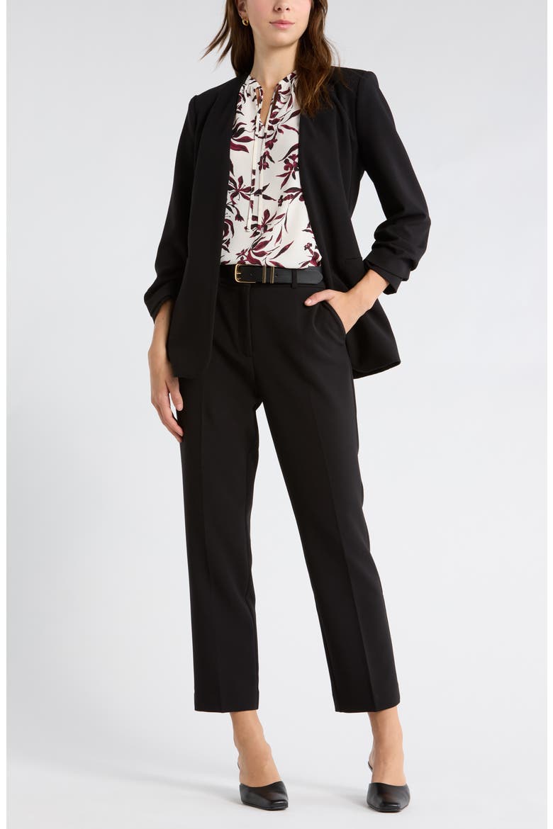 Slim Fit Ankle Pants, Main, color, BLACK