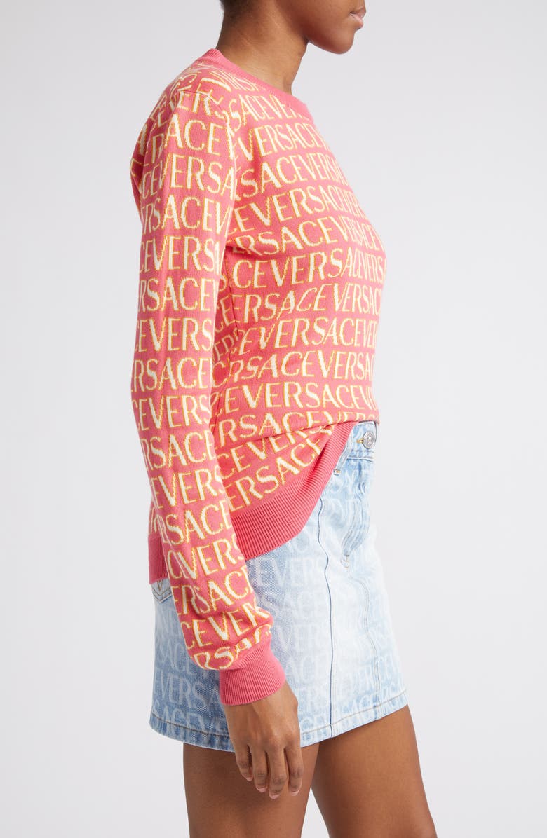 Versace Allover Logo Jacquard Sweater | Nordstrom