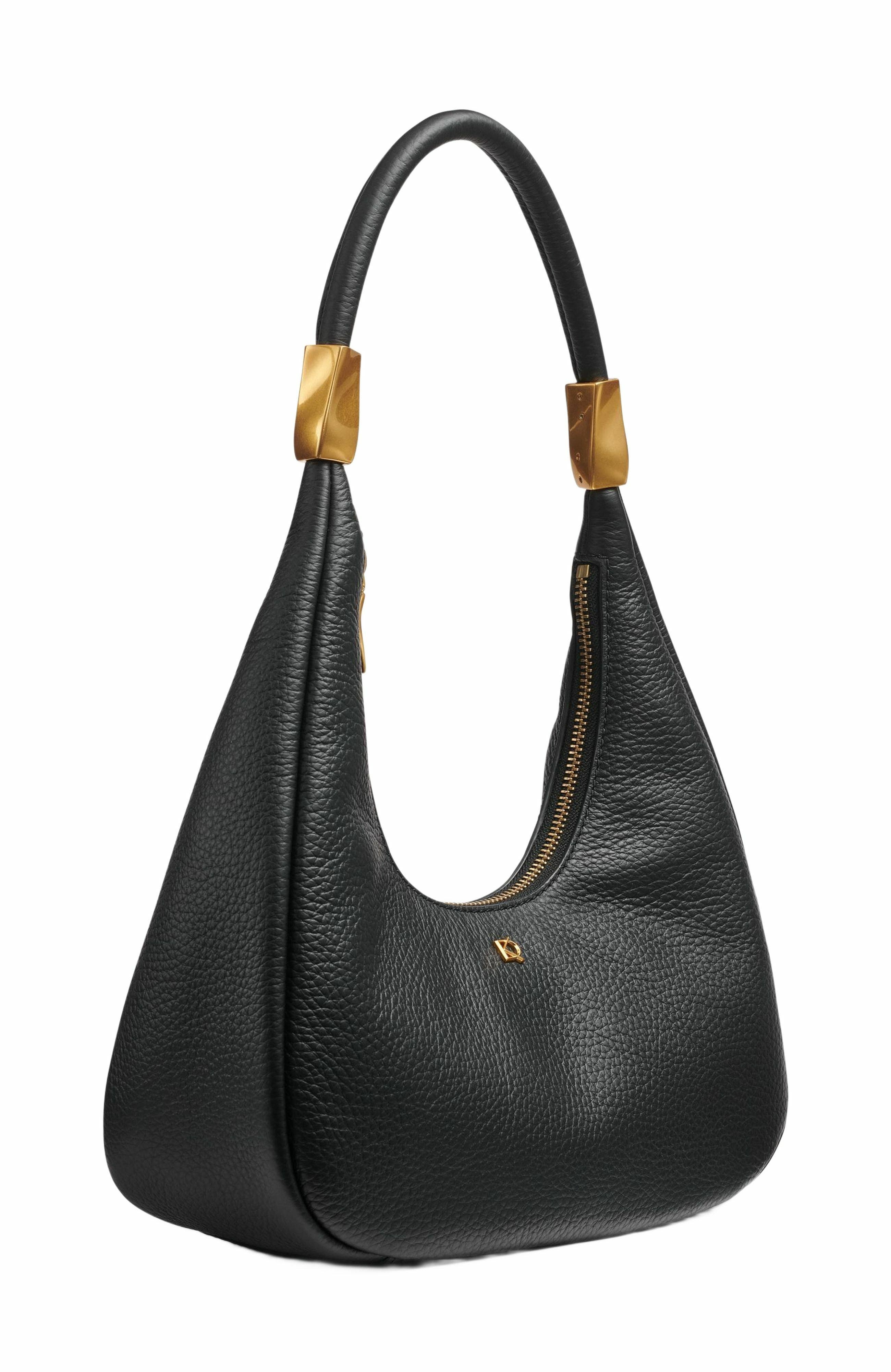 Donna Karan New York Quogue Shoulder Bag, Alternate, color, Black/Gold