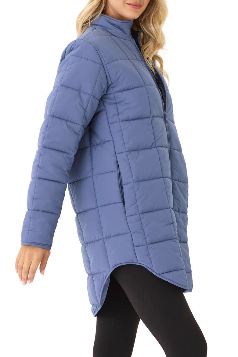 Azima Packable Longline Puffer Jacket, Alternate, color, ZINC