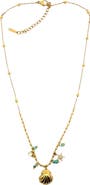 Gemini Jewelry Sea Shell And Charms Necklace