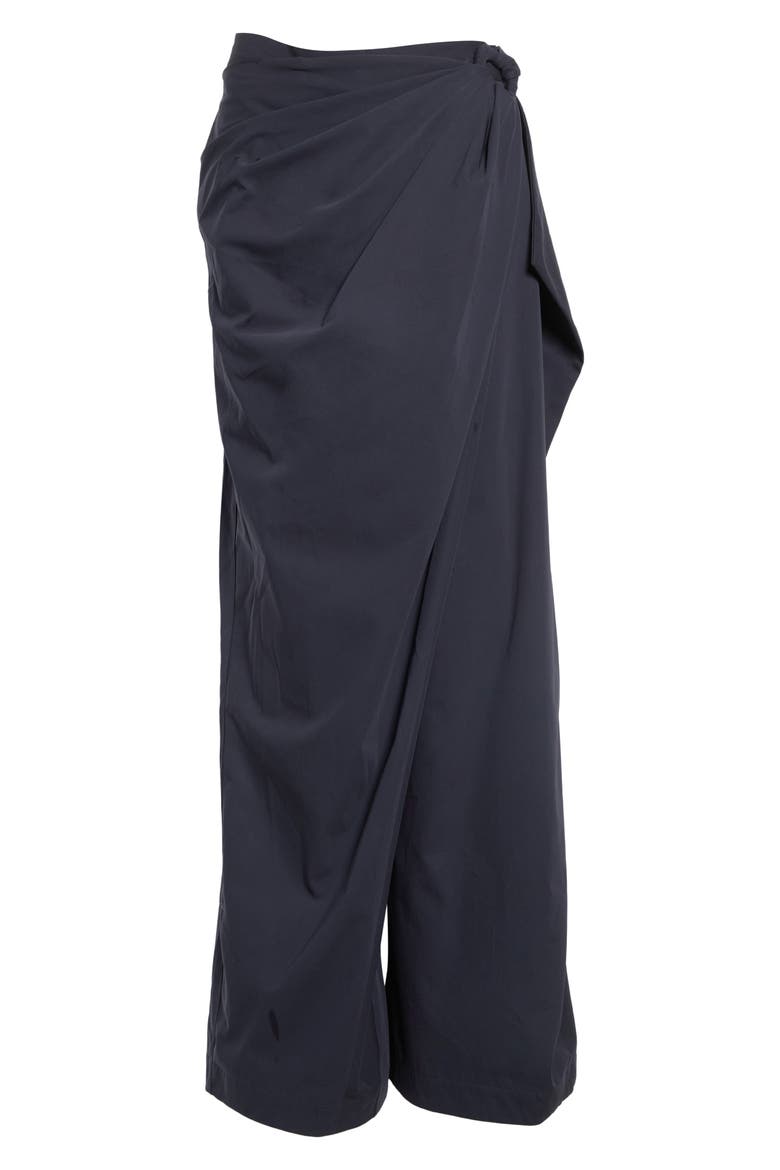 Fold Over Twist Wide Leg Trousers, Main, color, NAVY