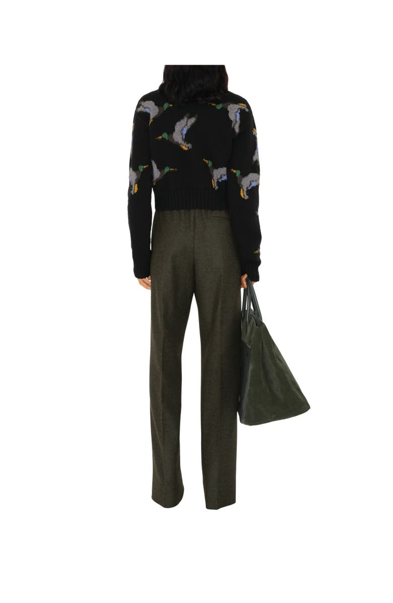 Burberry Cropped Duck Wool Sweater, Alternate, color, 