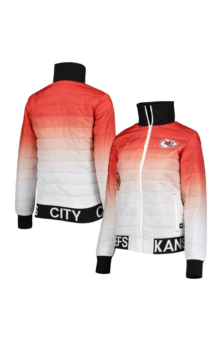 THE WILD COLLECTIVE Women's The Wild Collective Red/White Kansas City Chiefs Color Block Full-Zip Puffer Jacket, Main, color, 