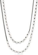 John Hardy JH Essential Freshwater Pearl Wrap Necklace, Sterling Silver, 2.5mm