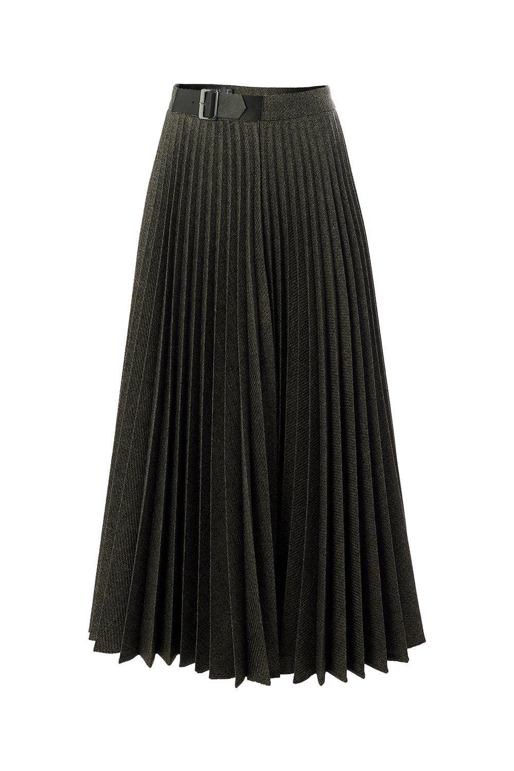 Jayda Pleated Midi Skirt