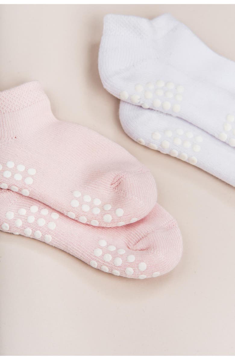 Babycottons Set X2 Media Tenis, Alternate, color, White & Pink