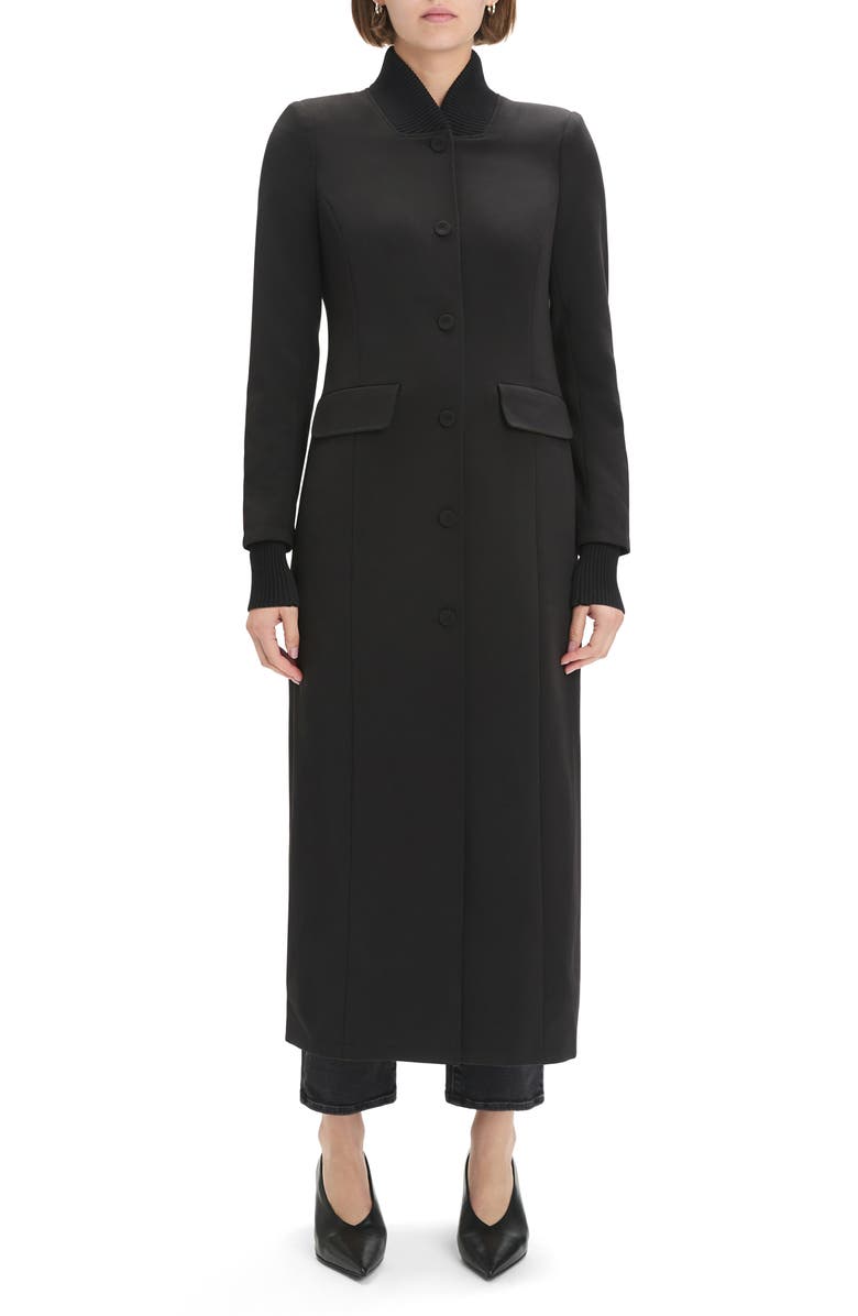 Favorite Daughter The Varsity Longline Coat, Alternate, color, Black