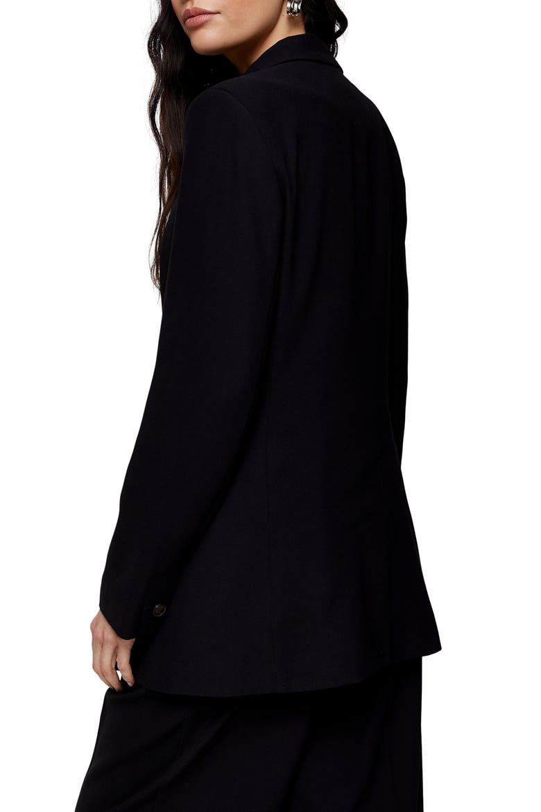 Double Breasted Blazer, Alternate, color, BLACK