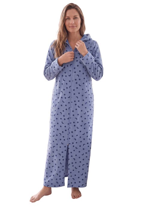 Long Hooded Fleece Sweatshirt Robe (plus)