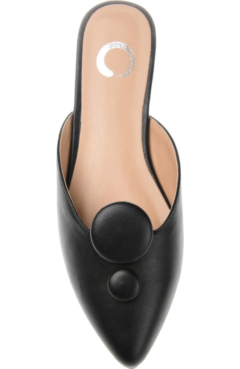 Journee Collection Mallorie Almond Toe Mule, Alternate, color, Black
