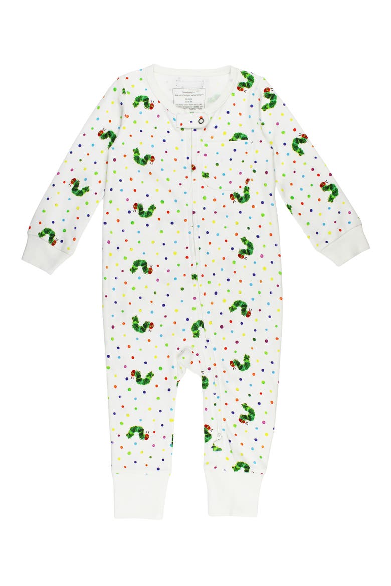x 'The Very Hungry Caterpillar™' Organic Cotton Romper, Main, color, CATERPILLAR