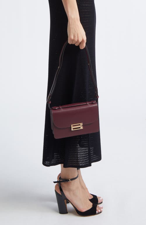 Victoria Beckham The Mini Dorian Leather Shoulder Bag In Burgundy