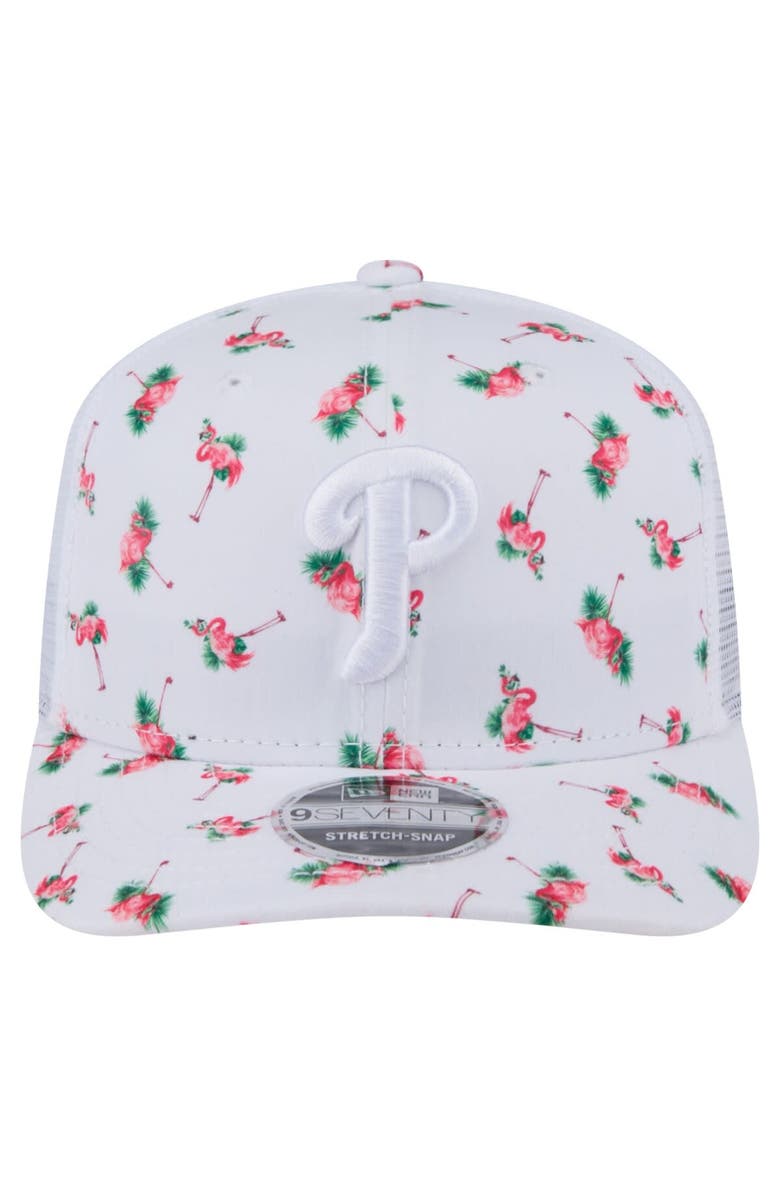 New Era Men's New Era  White Philadelphia Phillies Flamingo Mesh Back 9SEVENTY Stretch-Snap Hat, Alternate, color, 