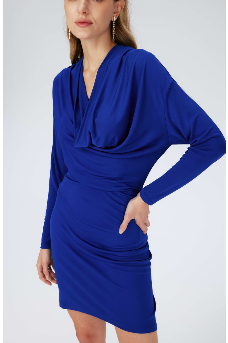Joanie Cowl Neck Long Sleeve Dress, Alternate, color, ROYAL BLUE