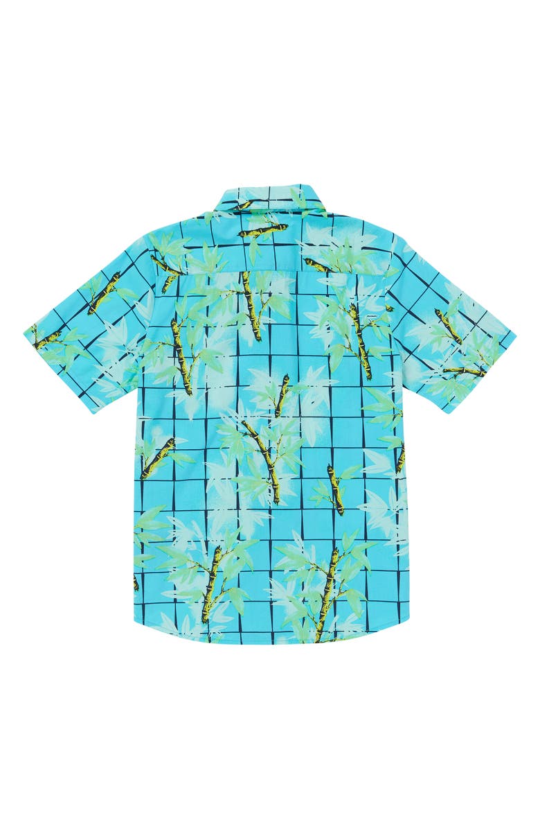Volcom Kids' Bamboozeled Print Short Sleeve Button-Up Shirt, Alternate, color, 