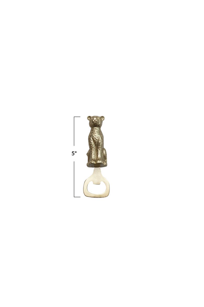 Antique Cheetah Bottle Opener, Gold, Alternate, color, Gold