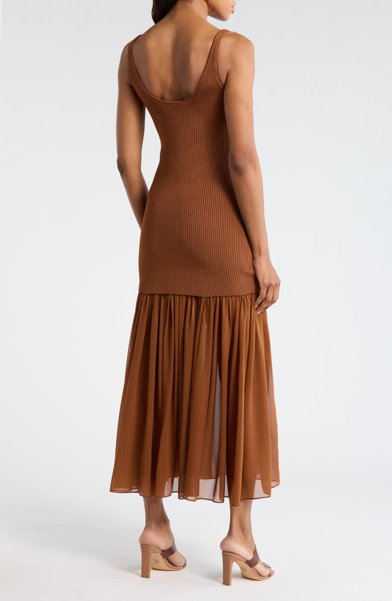 A.L.C. Micky Mixed Media Dress, Alternate, color, Light Chestnut