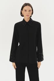 Exquise Billy Embroidered Cotton Shirt