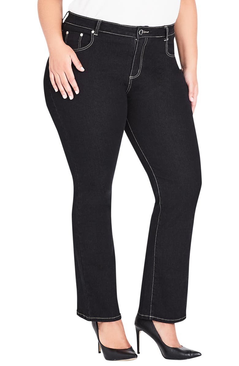 City Chic Regular Fit Bootcut Jeans, Main, color,