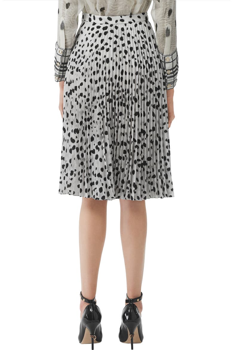 Animal Print Plissé Skirt, Alternate, color, BLACK/ WHITE