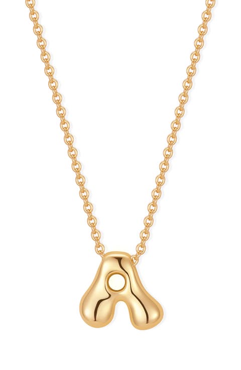 Mini Pippa Bubble Initial Pendant Necklace